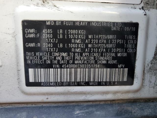 Photo 12 from auction – 2011 SUBARU OUTBACK 2. with VIN 4S4BRBKC9B3351794