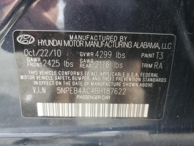 Photo 12 from auction – 2011 HYUNDAI SONATA GLS with VIN 5NPEB4AC4BH187622