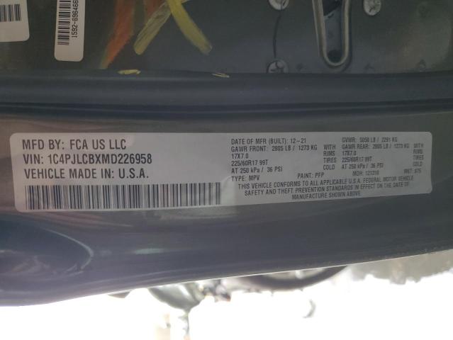 Photo 13 from auction – 2021 JEEP CHEROKEE L with VIN 1C4PJLCBXMD226958
