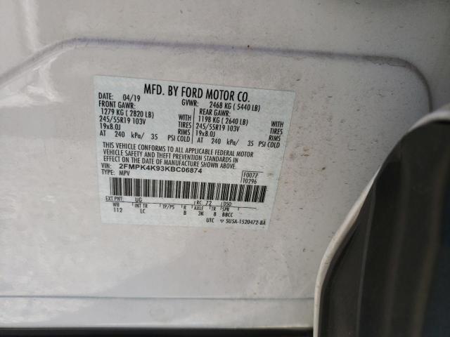 Photo 14 from auction – 2019 FORD EDGE TITAN with VIN 2FMPK4K93KBC06874