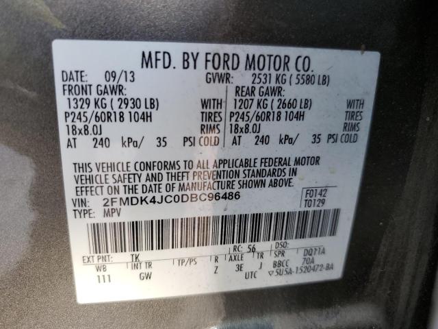 Photo 14 from auction – 2013 FORD EDGE SEL with VIN 2FMDK4JC0DBC96486