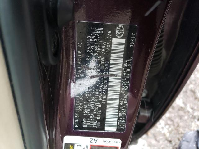 Photo 12 from auction – 2011 TOYOTA AVALON BAS with VIN 4T1BK3DB3BU433903