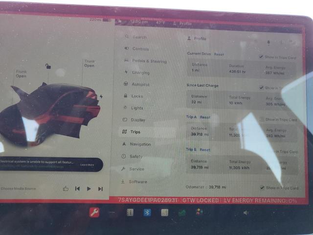 Photo 9 from auction – 2023 TESLA MODEL Y with VIN 7SAYGDEE1PA028931