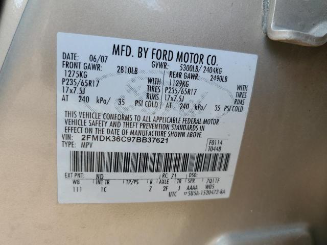 Photo 14 from auction – 2007 FORD EDGE SE with VIN 2FMDK36C97BB37621