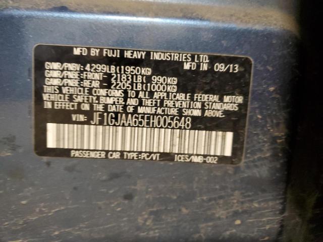 Photo 12 from auction – 2014 SUBARU IMPREZA with VIN JF1GJAA65EH005648