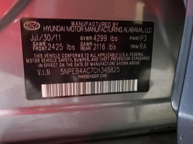 Photo 13 from auction – 2012 HYUNDAI SONATA GLS with VIN 5NPEB4AC7CH345825