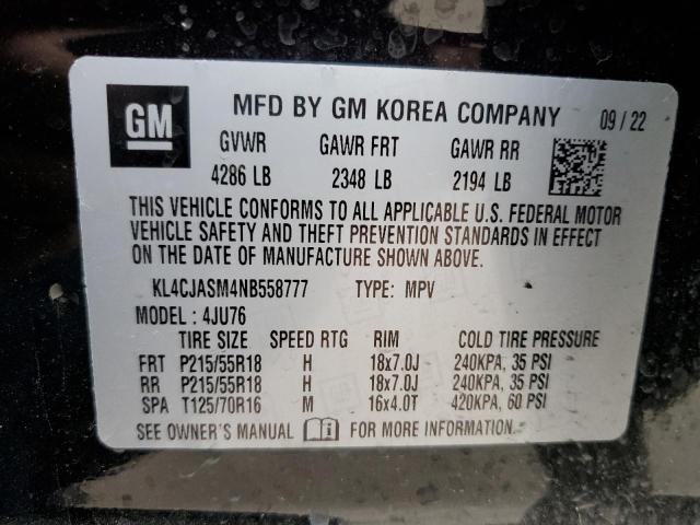 Photo 12 from auction – 2022 BUICK ENCORE PRE with VIN KL4CJASM4NB558777
