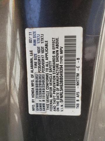 Photo 14 from auction – 2011 HONDA ODYSSEY EX with VIN 5FNRL5H63BB049394