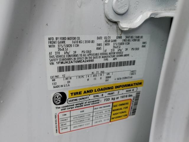 Photo 12 from auction – 2021 FORD EXPEDITION with VIN 1FMJK2AT6MEA24990