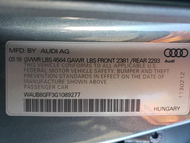 Photo 12 from auction – 2016 AUDI A3 PREMIUM with VIN WAUB8GFF3G1089277