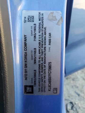 Photo 12 from auction – 2015 CHEVROLET SPARK LS with VIN KL8CA6S97FC739875