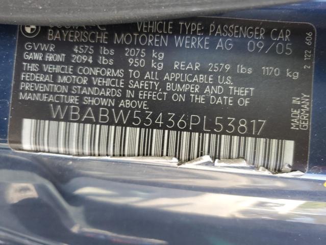 Photo 12 from auction – 2006 BMW 330 CI with VIN WBABW53436PL53817