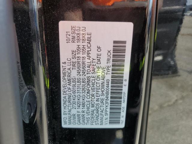 Photo 13 from auction – 2022 HONDA RIDGELINE with VIN 5FPYK3F84NB004449