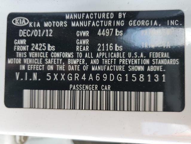 Photo 12 from auction – 2013 KIA OPTIMA SX with VIN 5XXGR4A69DG158131