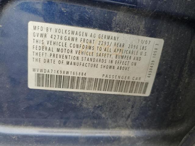 Photo 12 from auction – 2008 VOLKSWAGEN RABBIT with VIN WVWDA71K98W165884