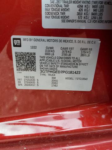 Photo 13 from auction – 2023 GMC SIERRA C15 with VIN 3GTPHGED7PG181423