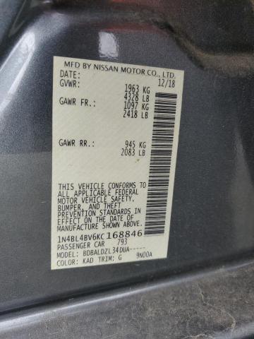 Photo 12 from auction – 2019 NISSAN ALTIMA S with VIN 1N4BL4BV6KC168846