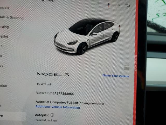 Photo 9 from auction – 2023 TESLA MODEL 3 with VIN 5YJ3E1EA9PF383955