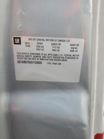Photo 12 from auction – 2009 CHEVROLET IMPALA LS with VIN 2G1WB57K591189683