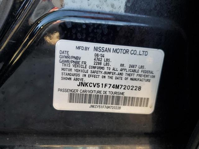 Photo 12 from auction – 2004 INFINITI G35 with VIN JNKCV51F74M720228