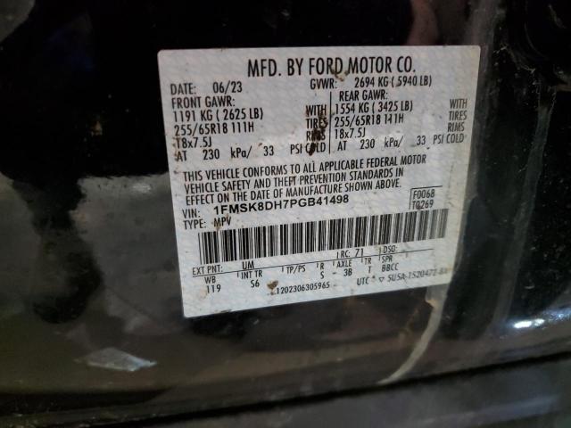 Photo 14 from auction – 2023 FORD EXPLORER X with VIN 1FMSK8DH7PGB41498