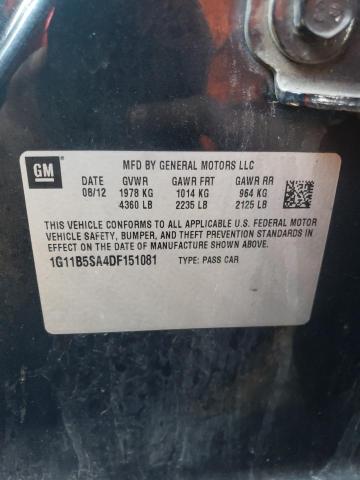 Photo 12 from auction – 2013 CHEVROLET MALIBU LS with VIN 1G11B5SA4DF151081