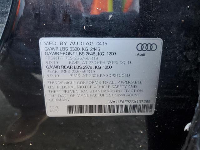 Photo 14 from auction – 2015 AUDI Q5 PREMIUM with VIN WA1LFAFP2FA137265