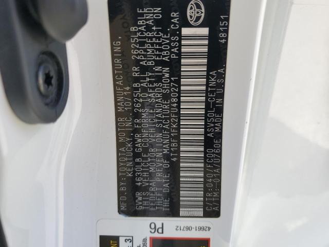 Photo 12 from auction – 2015 TOYOTA CAMRY LE with VIN 4T1BF1FK2FU480271