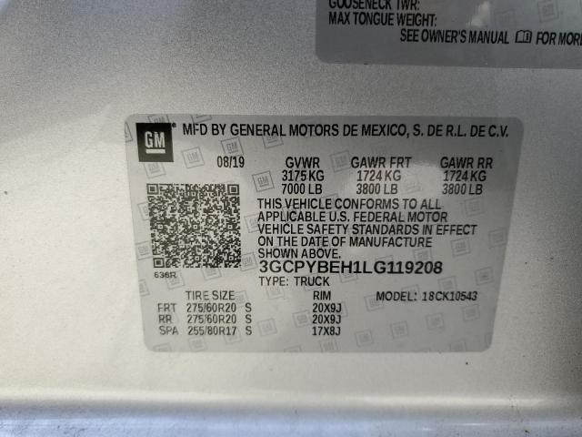 Photo 12 from auction – 2020 CHEVROLET SILVERADO with VIN 3GCPYBEH1LG119208
