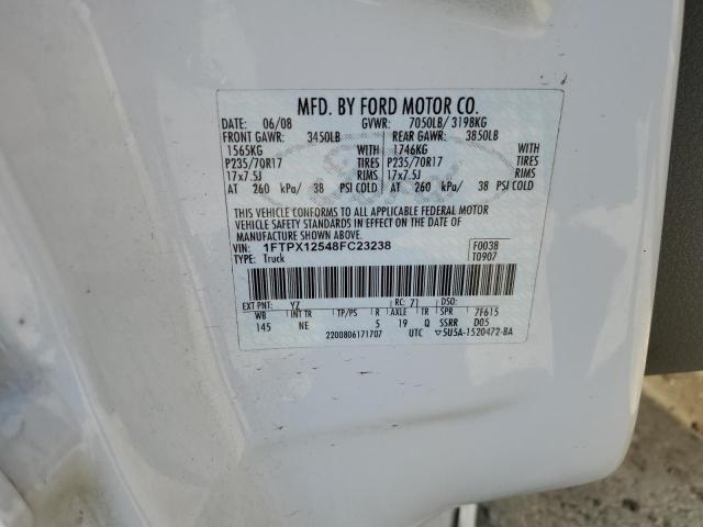 Photo 12 from auction – 2008 FORD F150 with VIN 1FTPX12548FC23238