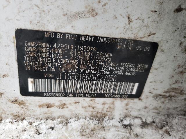 Photo 12 from auction – 2008 SUBARU IMPREZA 2. with VIN JF1GE61668H527856