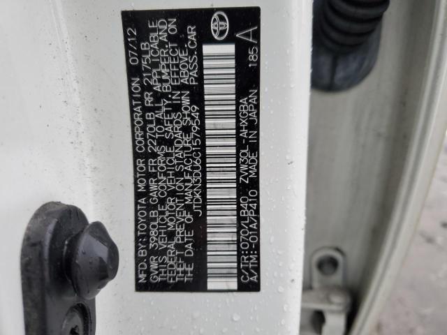 Photo 12 from auction – 2012 TOYOTA PRIUS with VIN JTDKN3DU6C1579549