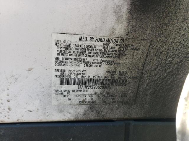 Photo 13 from auction – 2013 FORD TAURUS SHO with VIN 1FAHP2KT2DG200687