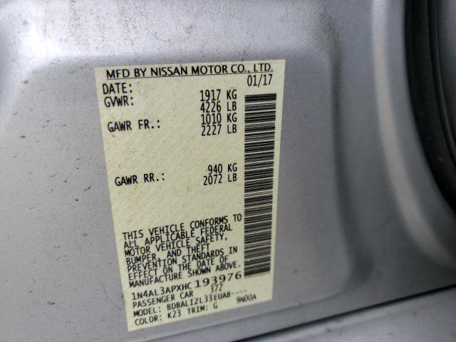 Photo 12 from auction – 2017 NISSAN ALTIMA 2.5 with VIN 1N4AL3APXHC193976