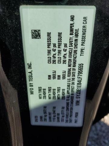 Photo 12 from auction – 2020 TESLA MODEL 3 with VIN 5YJ3E1EB4LF795655