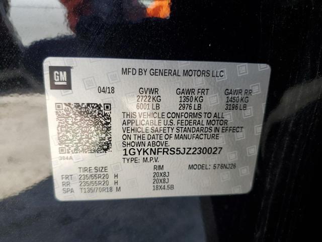 Photo 14 from auction – 2018 CADILLAC XT5 PREMIU with VIN 1GYKNFRS5JZ230027