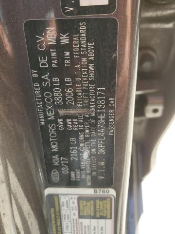 Photo 12 from auction – 2017 KIA FORTE LX with VIN 3KPFL4A73HE138171