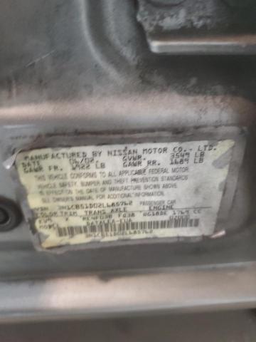 Photo 13 from auction – 2002 NISSAN SENTRA XE with VIN 3N1CB51D02L685762
