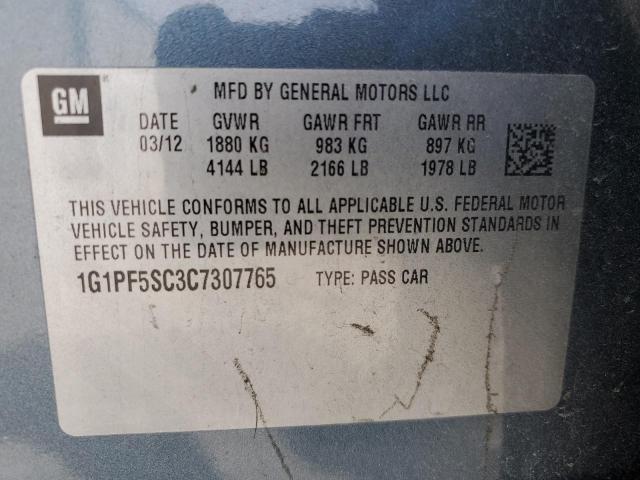 Photo 12 from auction – 2012 CHEVROLET CRUZE LT with VIN 1G1PF5SC3C7307765