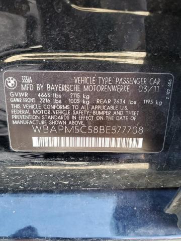 Photo 12 from auction – 2011 BMW 335 I with VIN WBAPM5C58BE577708