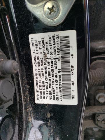 Zdjęcie 12 z aukcji – 2012 HONDA CIVIC EXL z VIN 19XFB2F93CE011799
