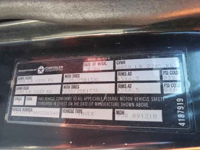 Photo 13 from auction – 1987 DODGE D-SERIES D with VIN 1B7HD14T0HS330349
