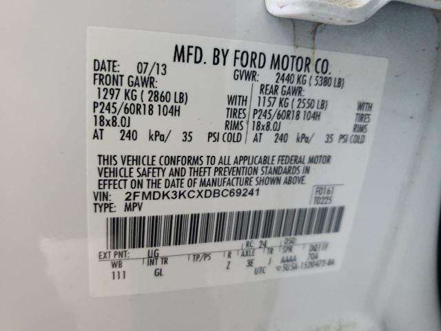 Photo 12 from auction – 2013 FORD EDGE LIMIT with VIN 2FMDK3KCXDBC69241