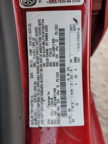 Photo 12 from auction – 2014 FORD FIESTA SE with VIN 3FADP4BJ7EM156704