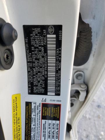 Photo 12 from auction – 2014 TOYOTA CAMRY L with VIN 4T1BF1FK3EU794574