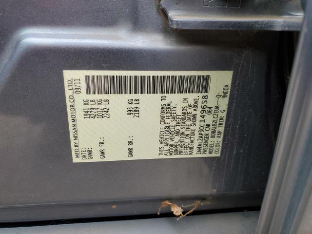 Photo 12 from auction – 2012 NISSAN ALTIMA BAS with VIN 1N4AL2AP3CC149658