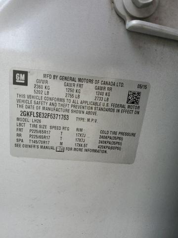 Photo 12 from auction – 2015 GMC TERRAIN SL with VIN 2GKFLSE32F6371763