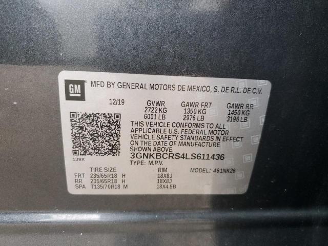 Photo 13 from auction – 2020 CHEVROLET BLAZER 2LT with VIN 3GNKBCRS4LS611436