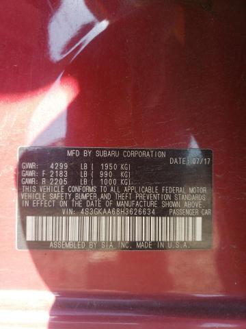 Photo 12 from auction – 2017 SUBARU IMPREZA with VIN 4S3GKAA68H3626634