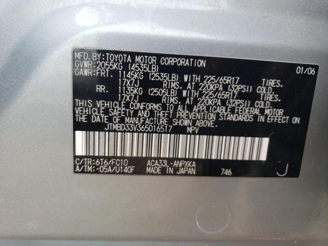 Photo 13 from auction – 2006 TOYOTA RAV4 with VIN JTMBD33V365016517